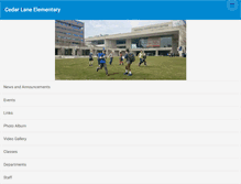 Tablet Screenshot of cedarlaneschool.org